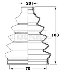 BORG & BECK Paljekumisarja, vetoakseli BCB6075